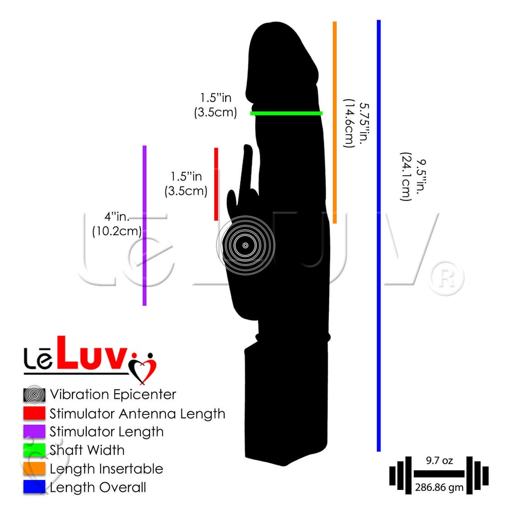 Rabbit Vibrator Rotating LeLuv Multispeed Clit Tickler Bundle with Mini Massager