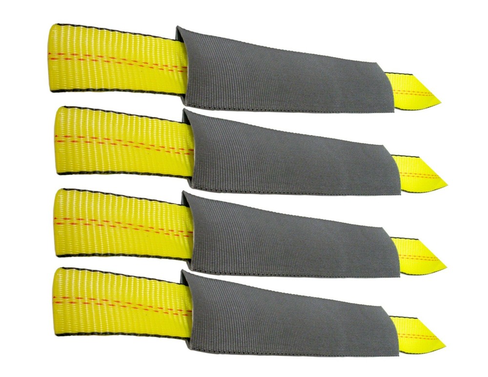 2" Webbing Protective Sleeve Sliding 4 Pack - 1 FT Long Edge Protection Tie Down
