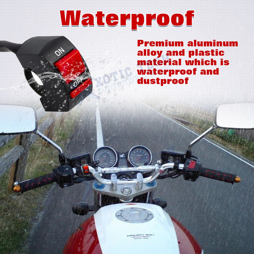 Motorcycle Handlebar Kill Switch Headlight Toggle w/On Off Button for U5 U7 U2