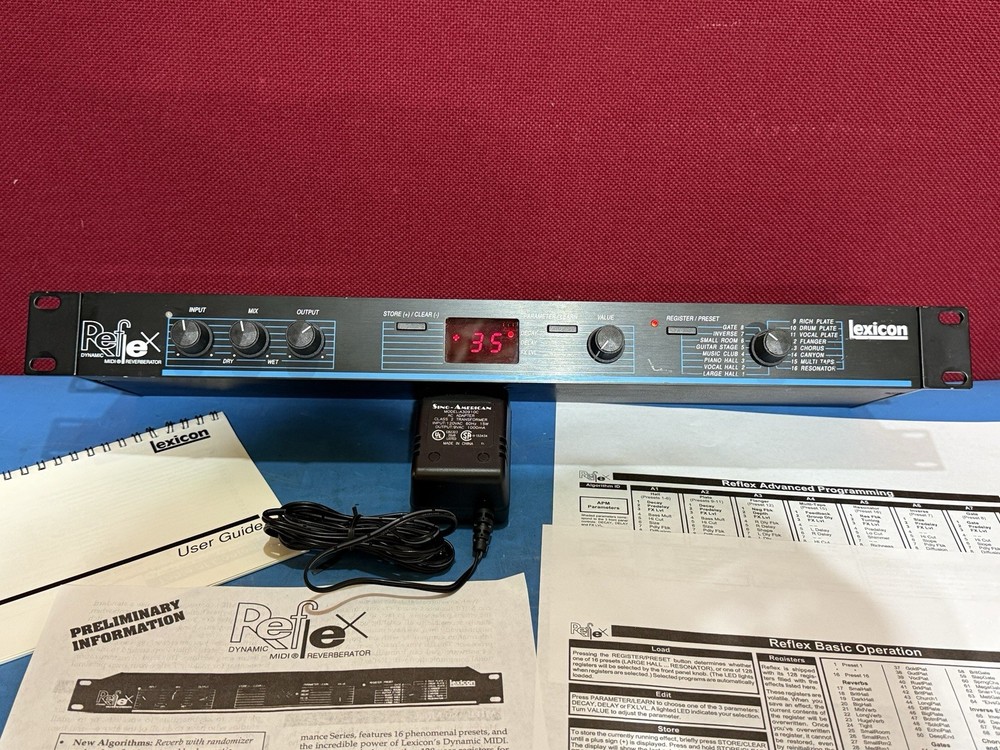 Lexicon Reflex Stereo Digital Reverb + Effects Tested! Studio Grade Epic! EC