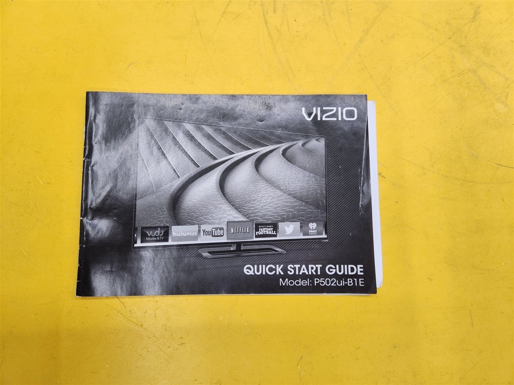 ⭐️⭐️⭐️⭐️⭐️ Vizio Quick Start Guide Model: P502ui-B1E