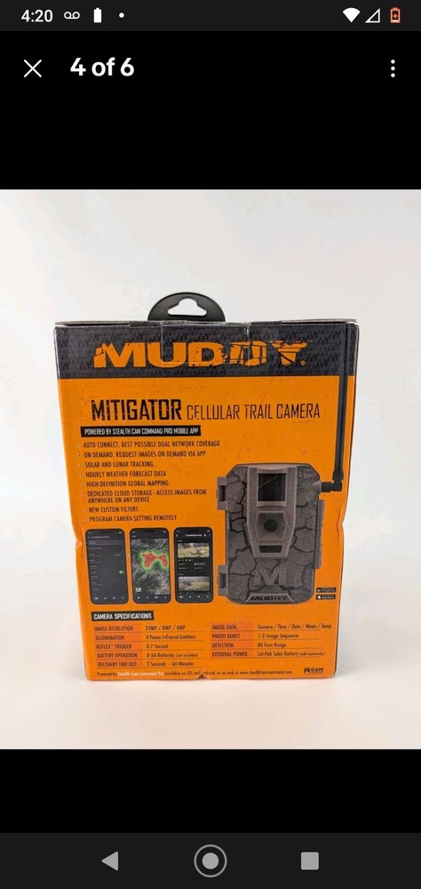 Game & Trail Camera Cellular By Muddy Mitigator Brown