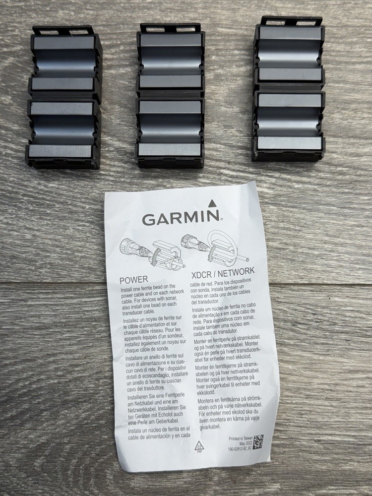 x3 Garmin Ferrite Beads Core Split Fair-Rite for Power & Network Cable 3 Pack