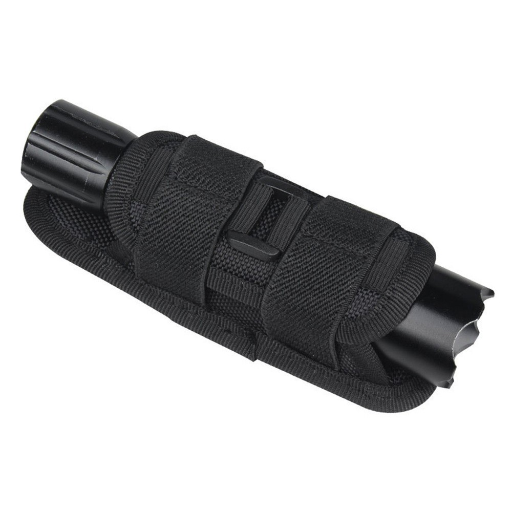 Outdoor Flashlight Pouch Rotatable Belt Clip Nylon Torch Protector