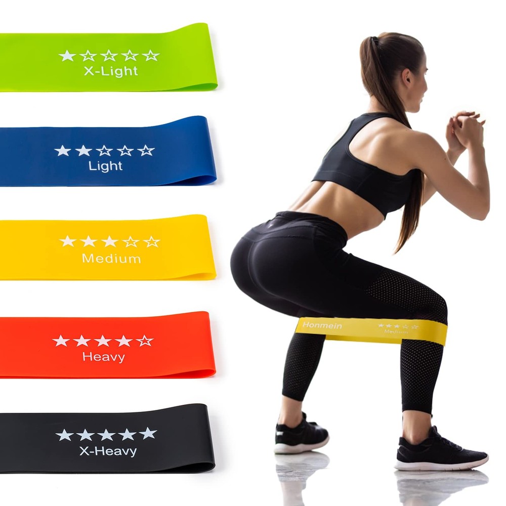 Honmein Resistance Bands for Working Out, Exercise with 5 Multicolor
