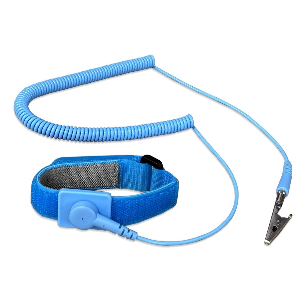 Blue Anti Static Wrist Strap grounding bracelet for electronics