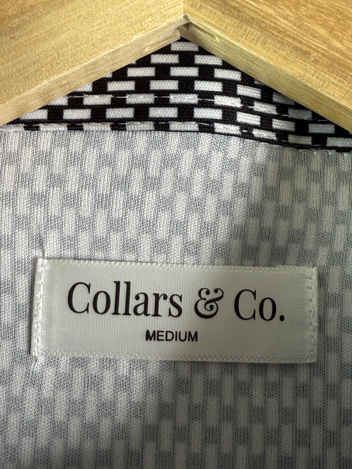 Collars & Co Vantage Black Dress Collar Polo Shirt Men's Medium