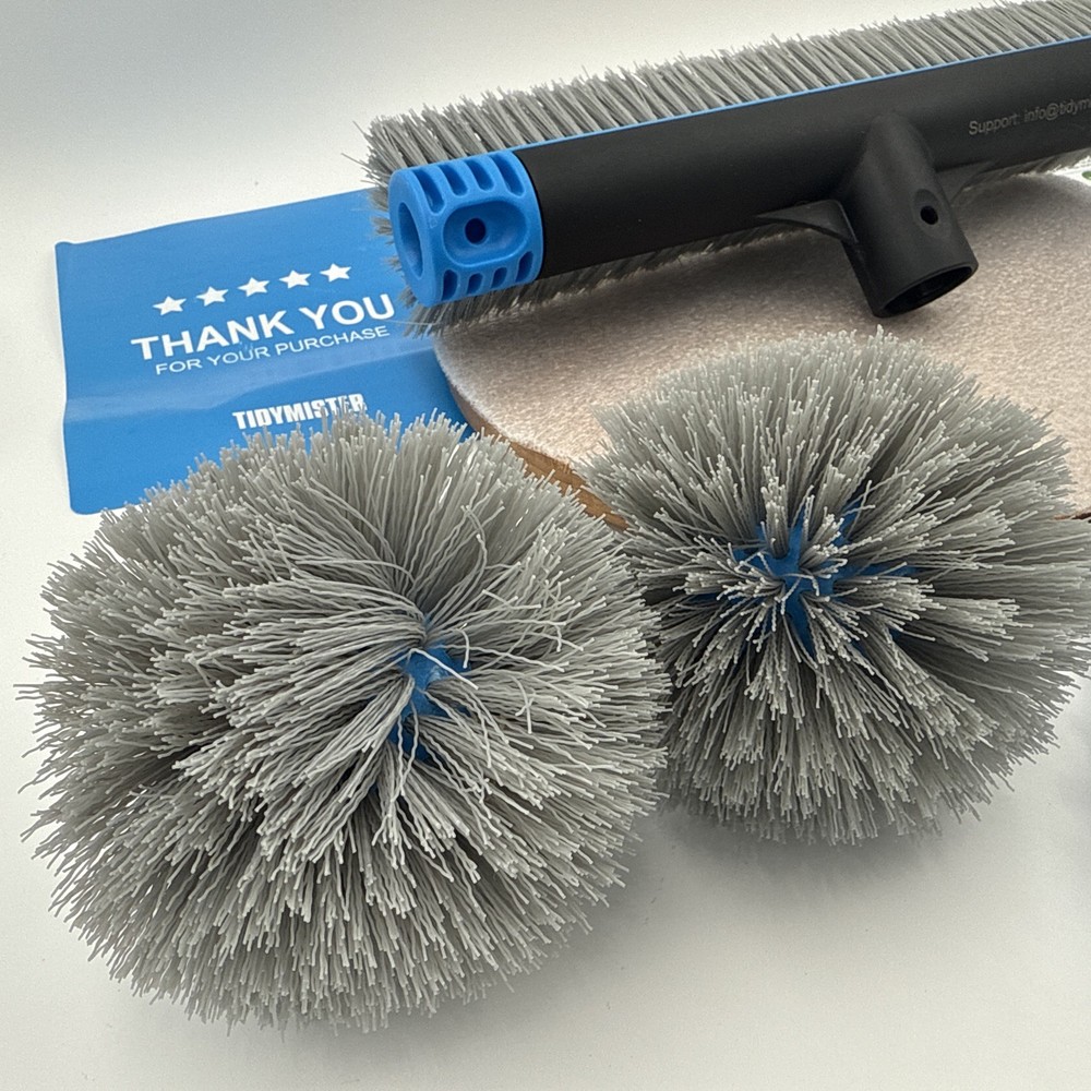 20'' 2 in 1 Pool Brush Head Cobweb Duster Heavy Duty Pool Cleaning Detachable...