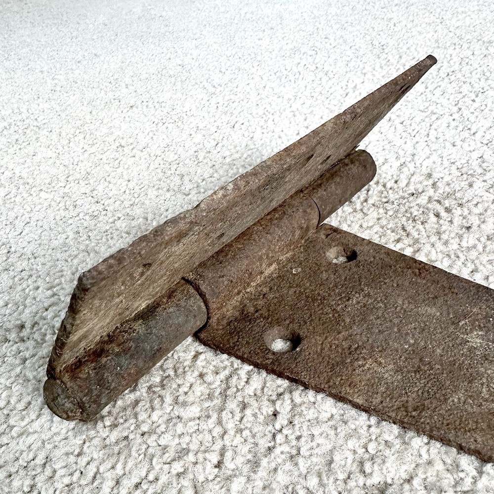 Antique Large Primitive Barn Door Gate Rustic Strap Hinge 14.75 x 8”
