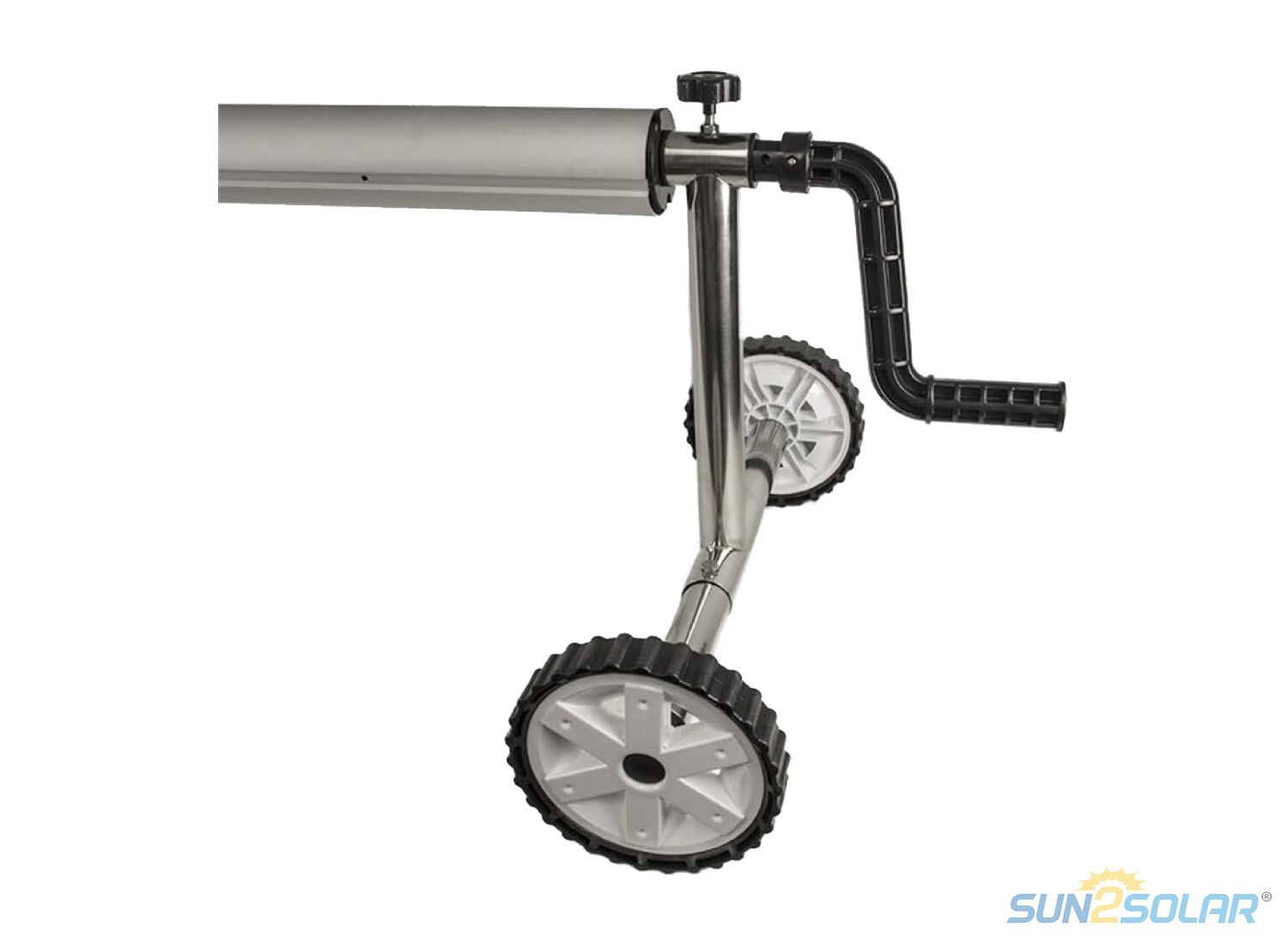 Sun2Solar Stainless Steel Swimming Pool Solar Cover Reel w/ Tube - 16' ft Wide