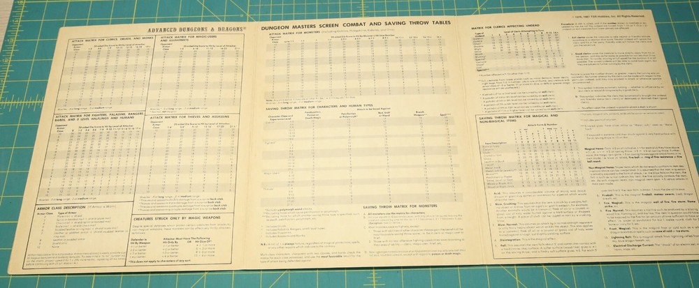 TSR Dungeons & Dragons Dungeon Master's Screen 9024