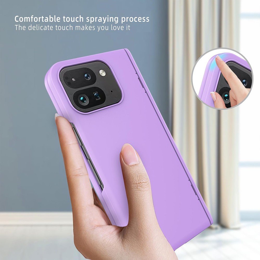 Woluki Pixel 9 Pro Fold Case Spring Hinge Built-in Screen Protector Hard PC