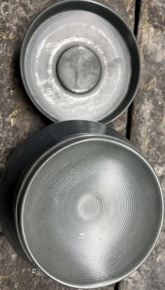 Vintage Footed Powder Box. Does Play Well!