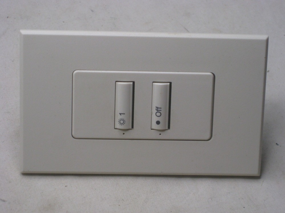 1x LUTRON SO-2BI-WH-EGN wallstation switch 2 button faceplate control unit