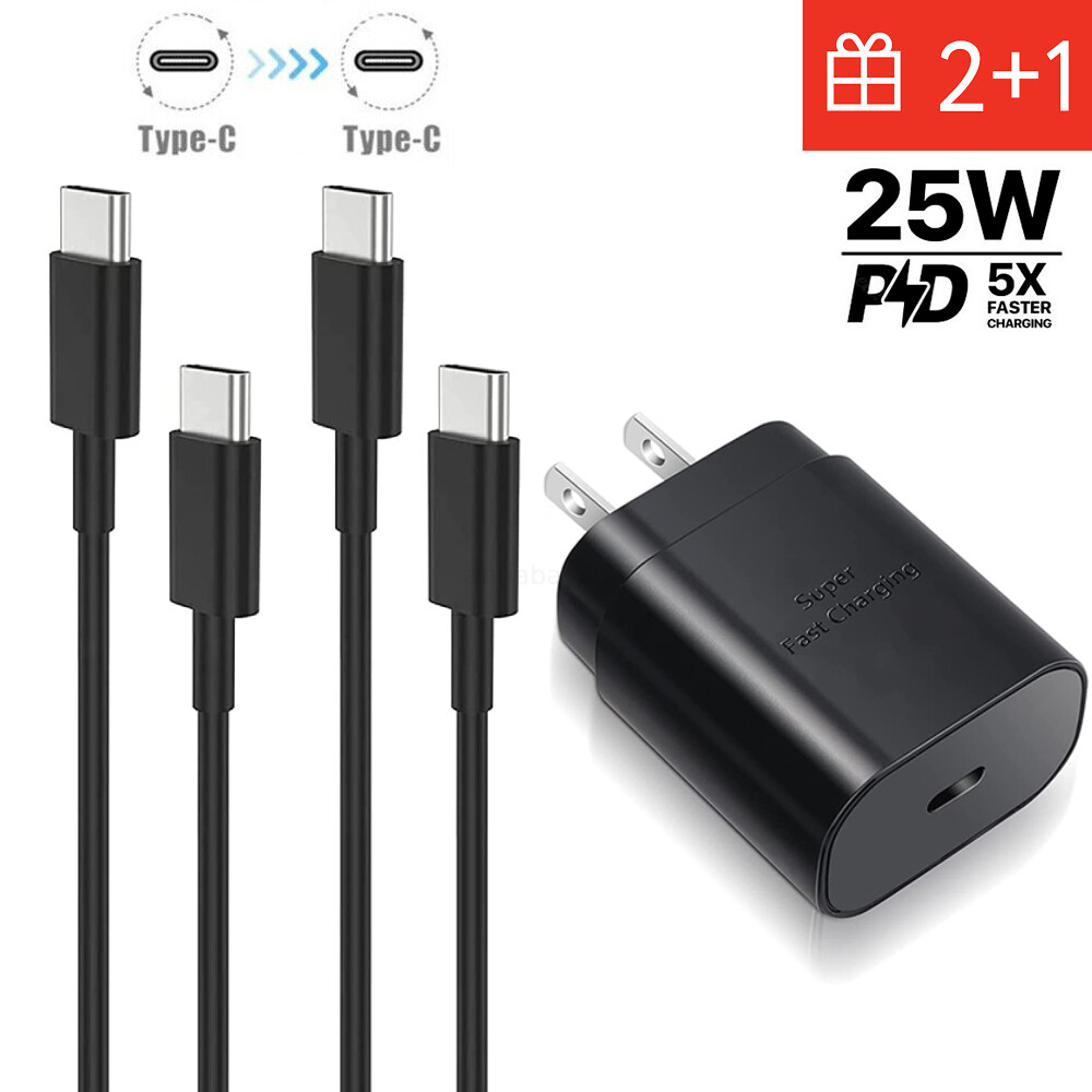 25w Type C USB-C Super Fast Charger Wall Adapter Cable For Samsung Galaxy Note