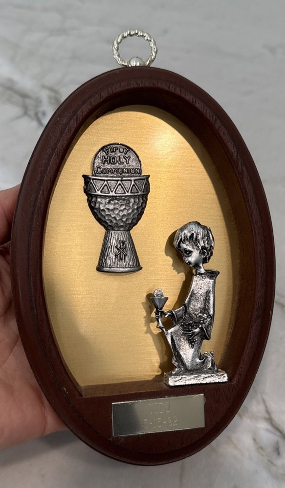 Vintage First Holy Communion Plaque Vito 1982