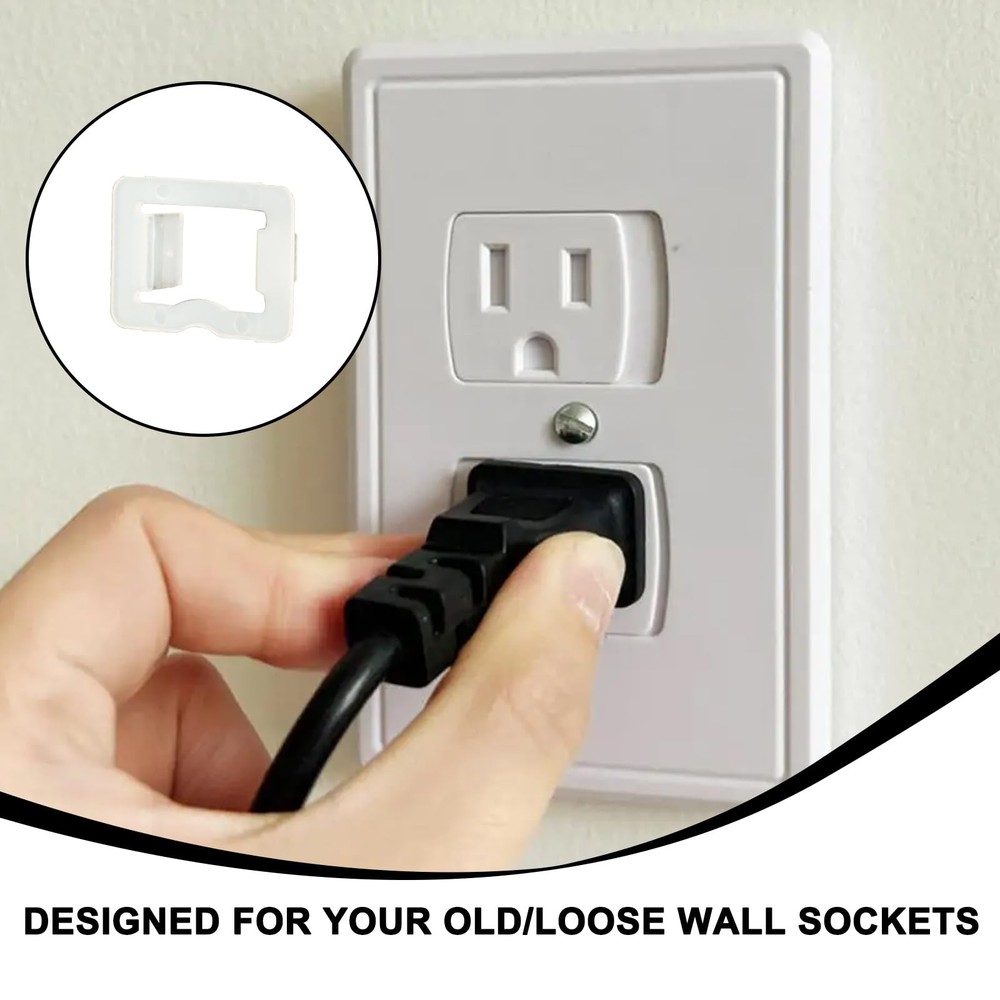 30 Pack Secure Plug Lock for Loose Outlets, Plastic Socket Tightener Insert -...