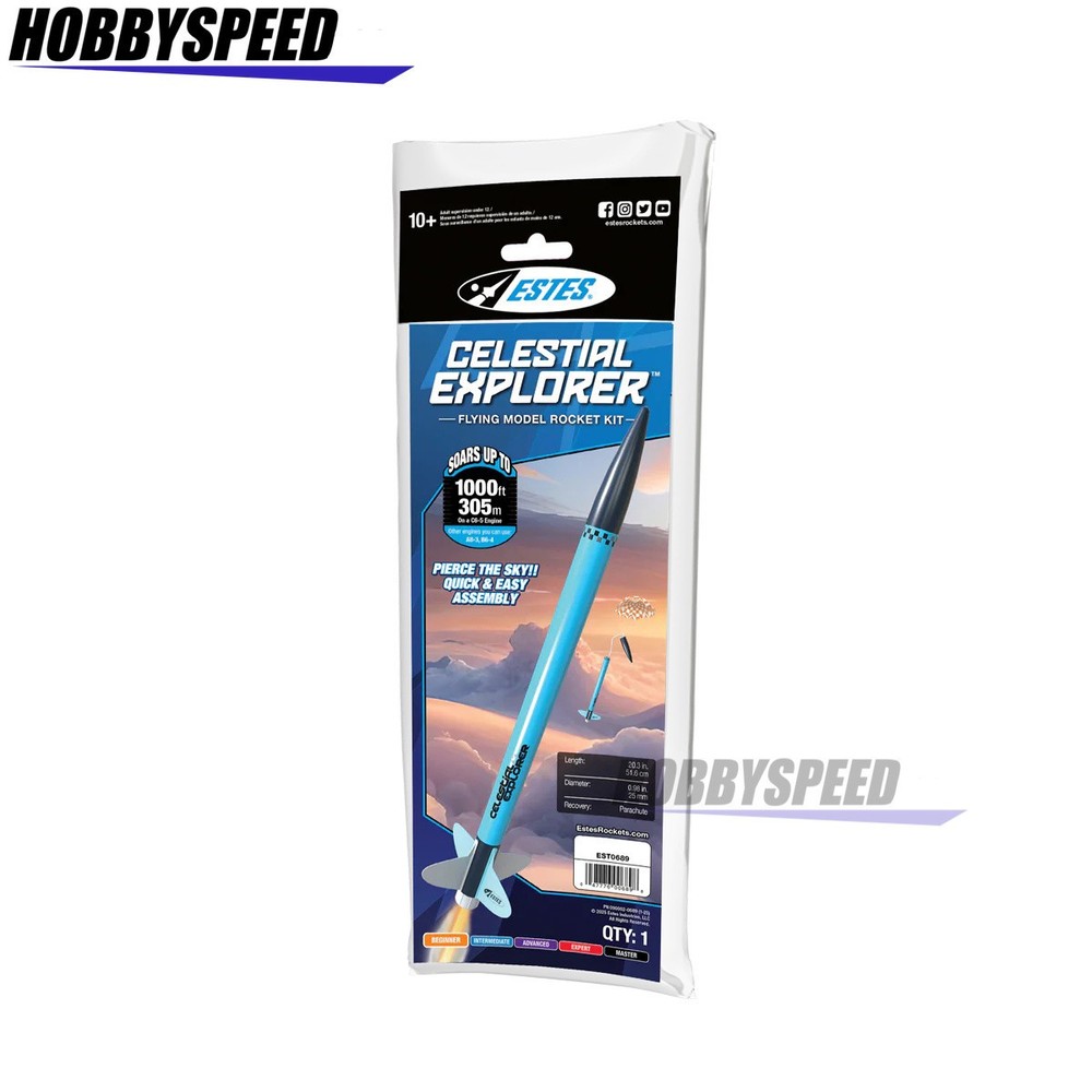 ESTES 0689 CELESTIAL EXPLORER ROCKET BEGINNER Model Rocketry project EST689 NEW