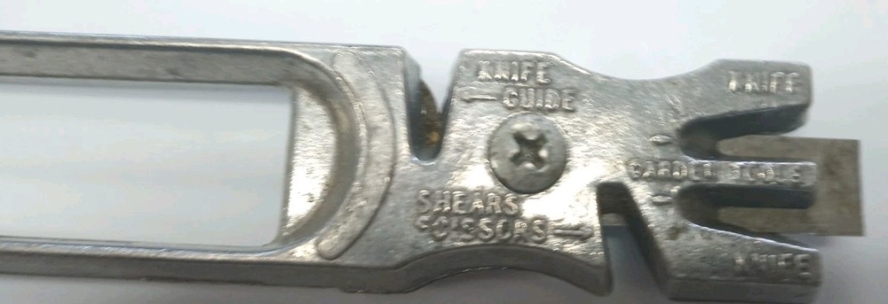 Rare Antique Combination Knife Shear Garden Tool Hand Sharpener