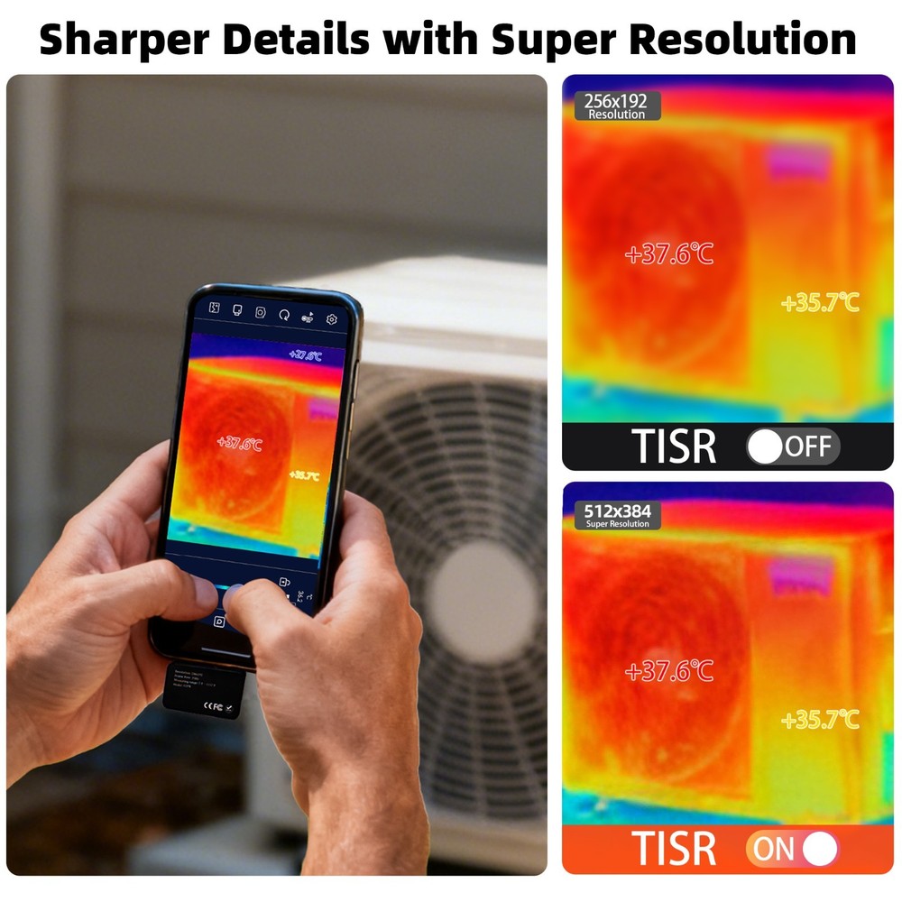 ANXTECH Thermal Camera 512x384 TISR Resolution Infrared Camera for Android