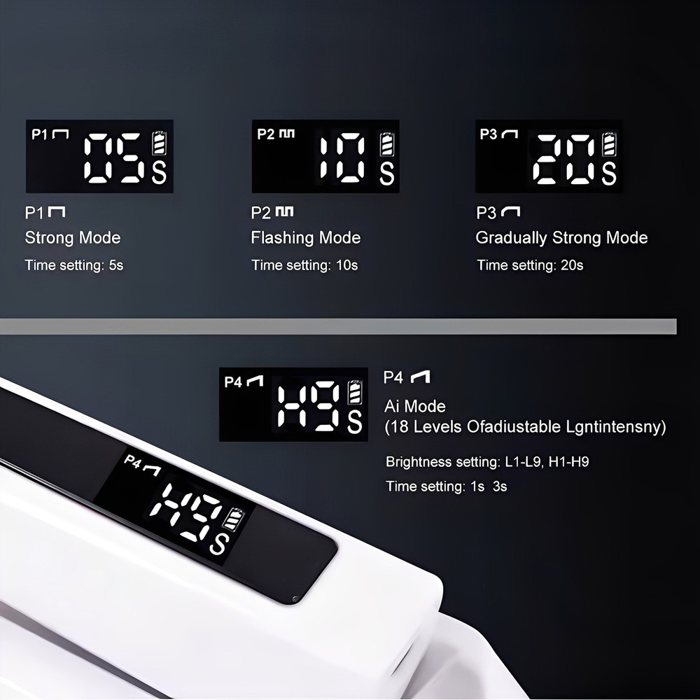 Dental LED Light Lamp Cordless 1 Second Fast Curing Light 4 Modes