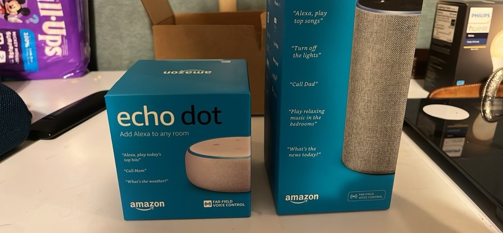 Amazon Echo 2nd Gen Smart Speaker and Echo Dot 3rd Gen