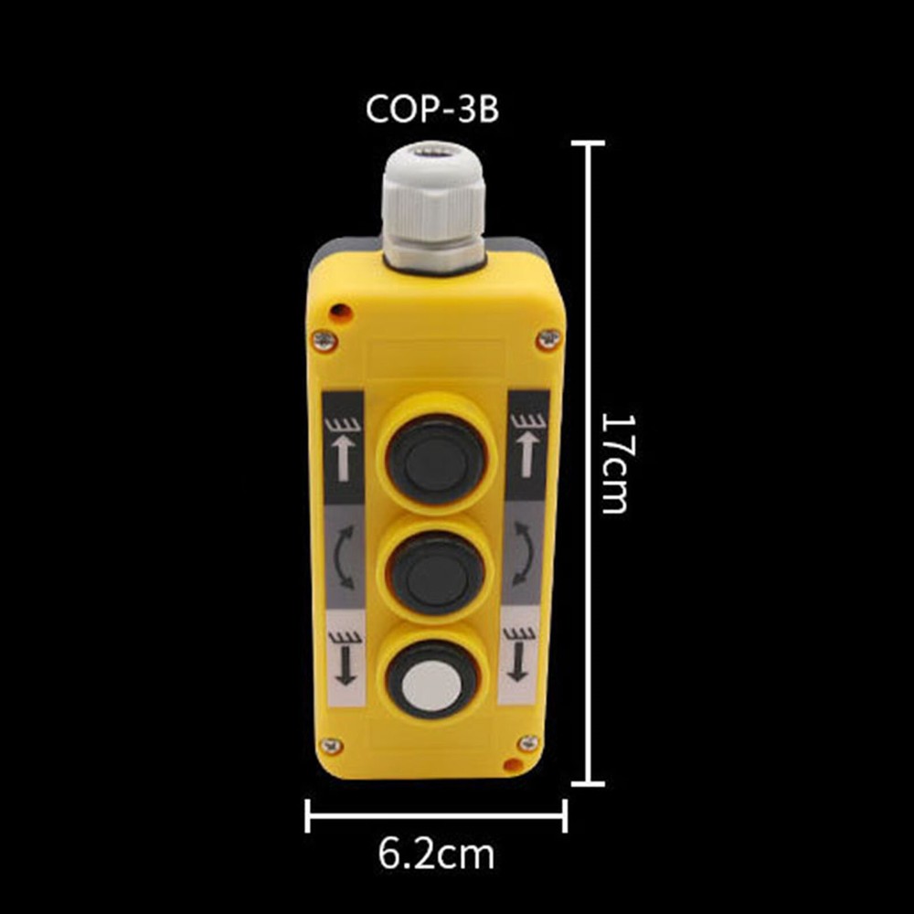 Crane Trailer Hoist Push Button Switch, 3 Button Industrial Remote Control c2