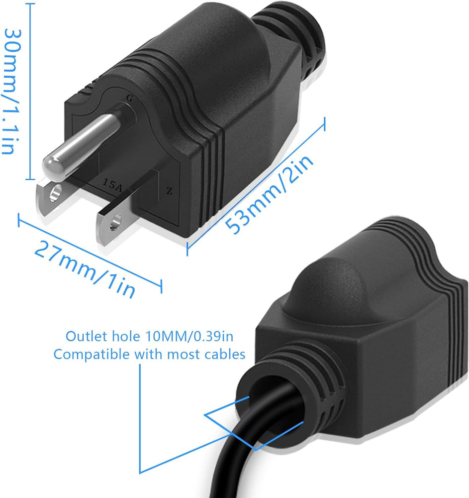 Replacement Plugs, 3 Pack 3 Prong Replacement Plug with 1 Screwdriver, Replaceme