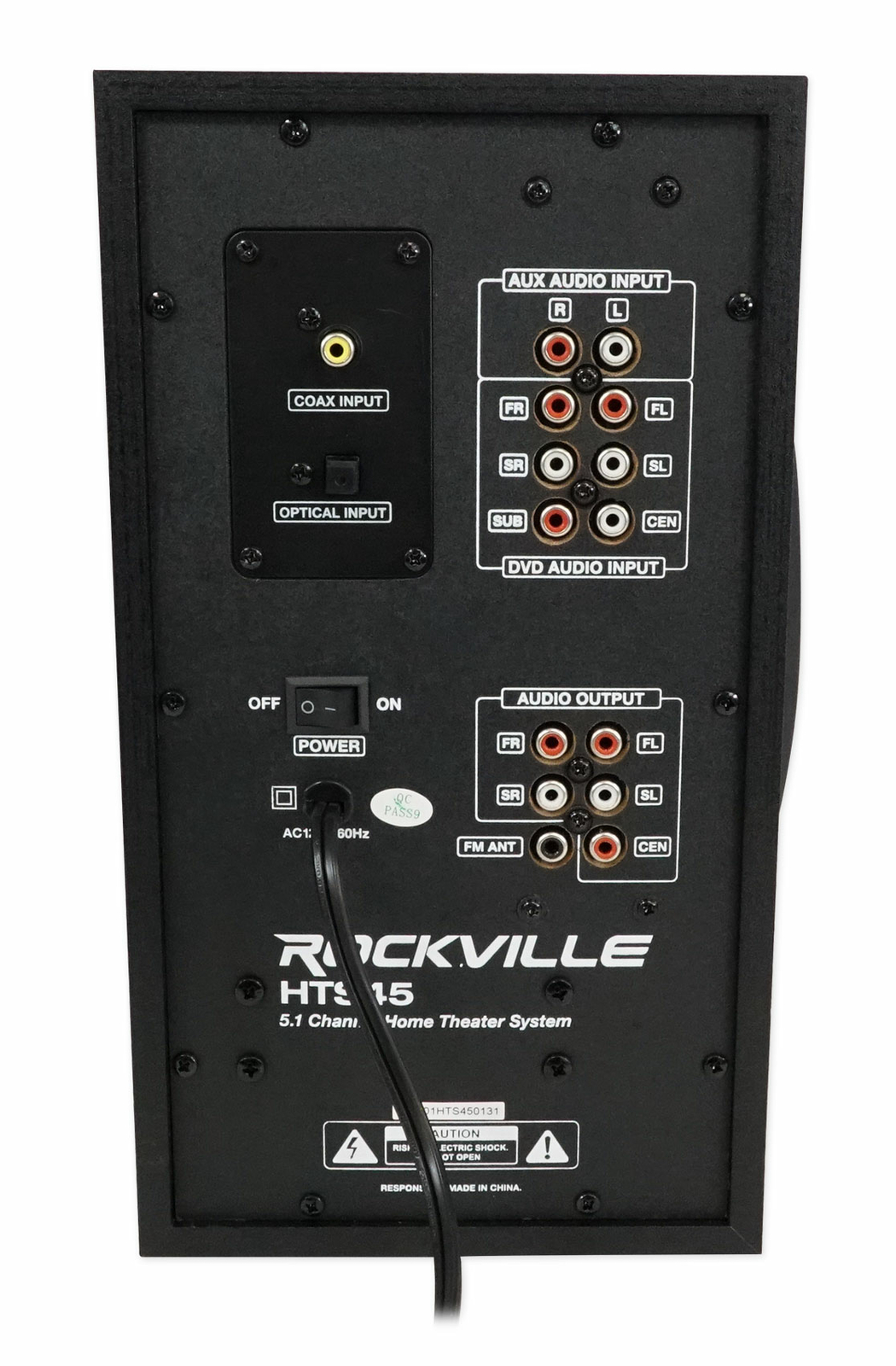 Rockville Home Theater/Karaoke Machine System w/5.25" Sub+(2) Wireless VHF Mics