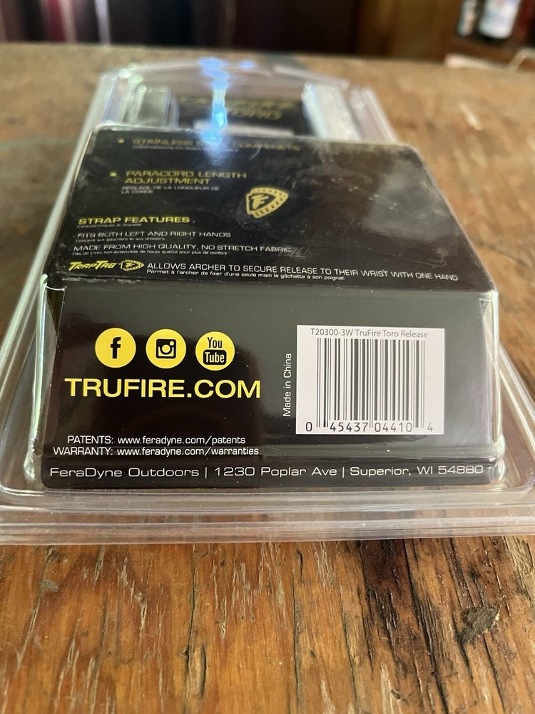 Truefire Toro Wrist Strap Compound Bow Release for Left or Right Hand