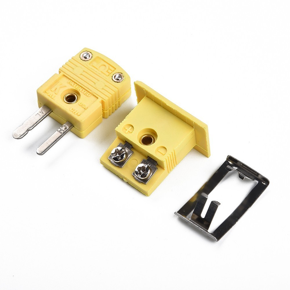 1 Set K-Type Thermocouple Miniature Socket & Panel Mount Alloy/Plug Connector