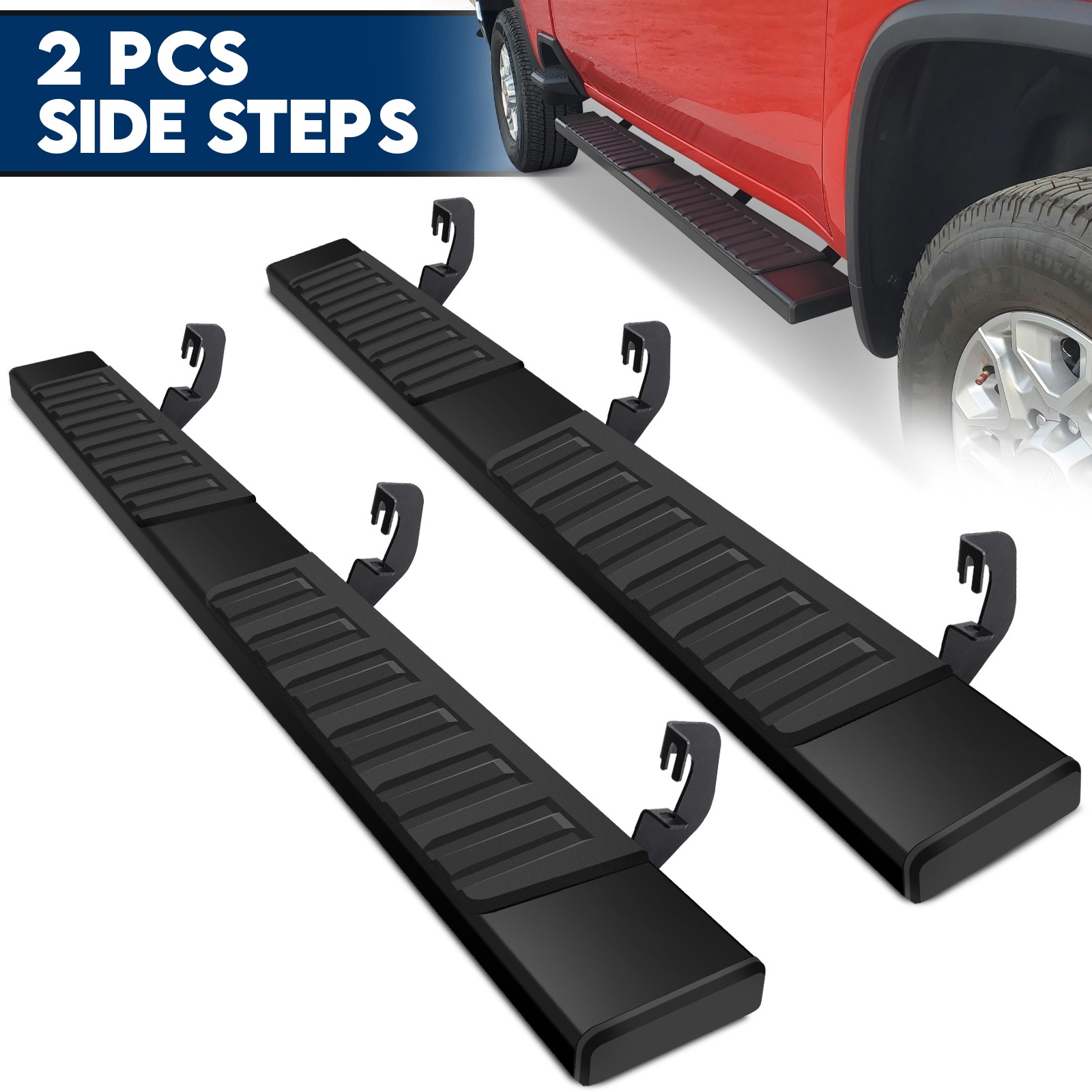 For 07-18 Silverado/Sierra 1500 Double/Extended Cab 6" Running Board Side Step