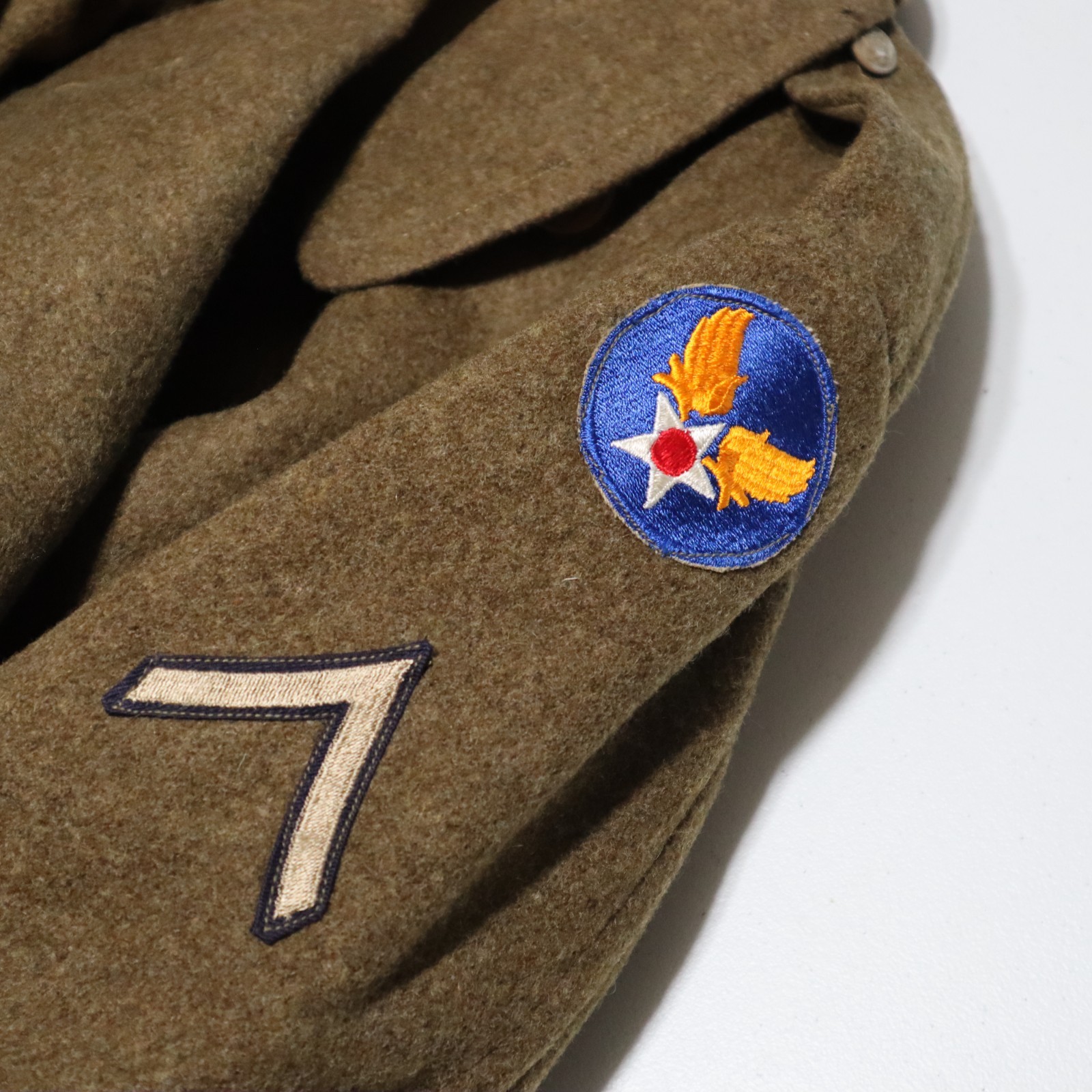 Vintage 1940s WW2 US Military USAAF Army Air Force Wool Overcoat Trench Coat 36