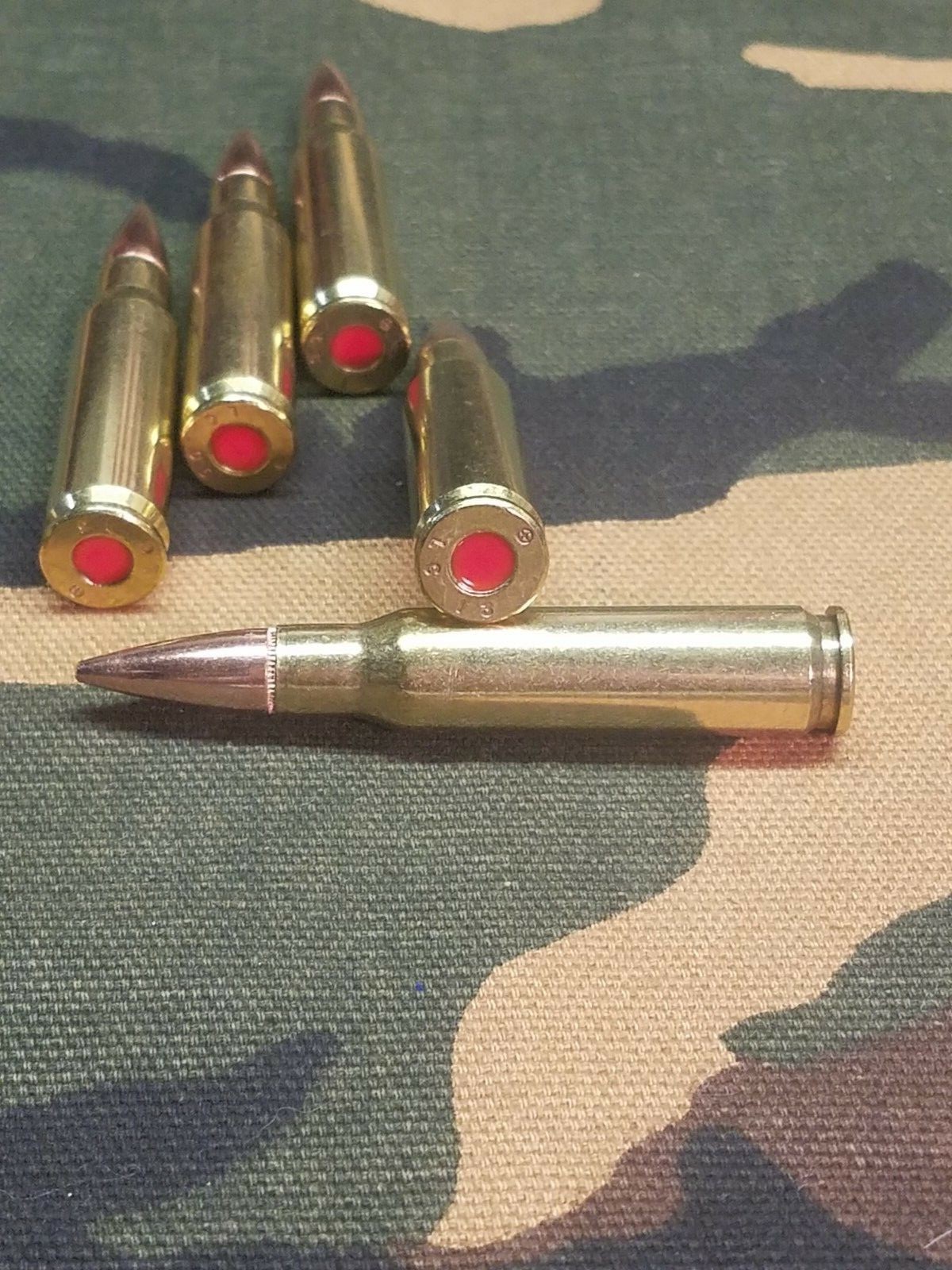 308 WIN. SNAP CAPS SET OF 5 "SAFETY RED"