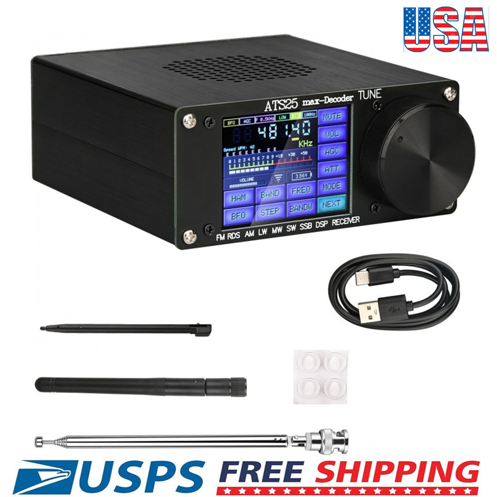ATS25max-Decoder Si4732 Full Band Radio Receiver DSP SW w/ Activation Code USA