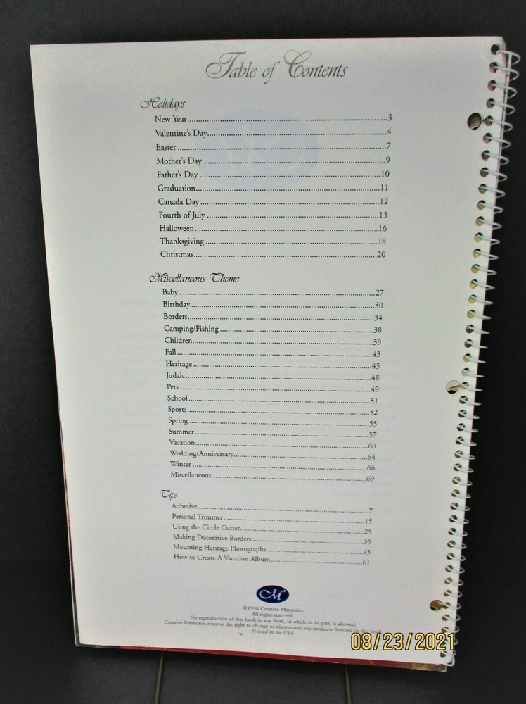 Creative Memories Fast Formulas Idea Book Volume IV Design & Layout Ideas (1998)