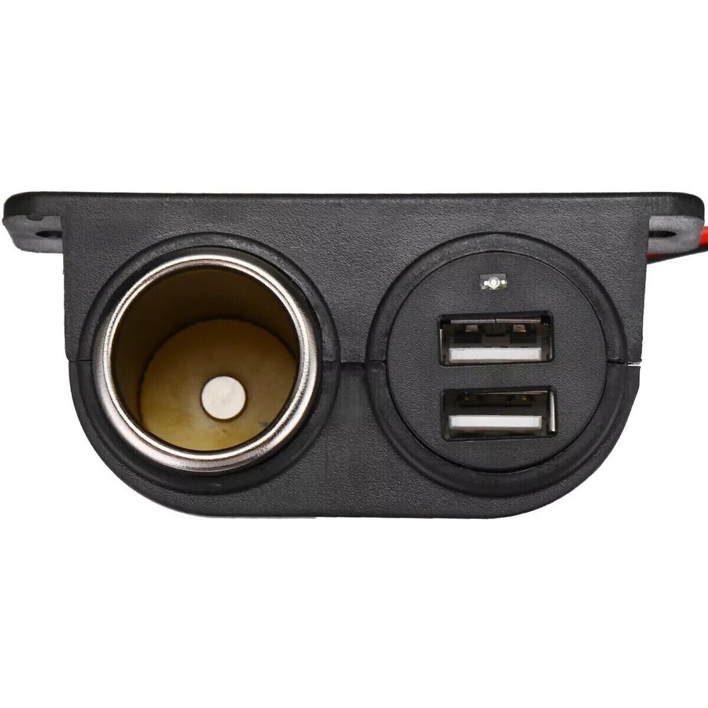12V Car Cigarette Lighter Socket Splitter Dual USB Charger Power Adapter Outlet