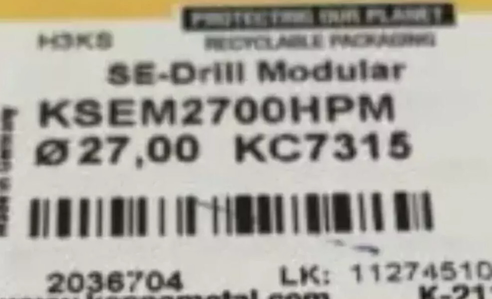 Original Carbide Inserts 1 Tablets KSEM2700HPM KC7315