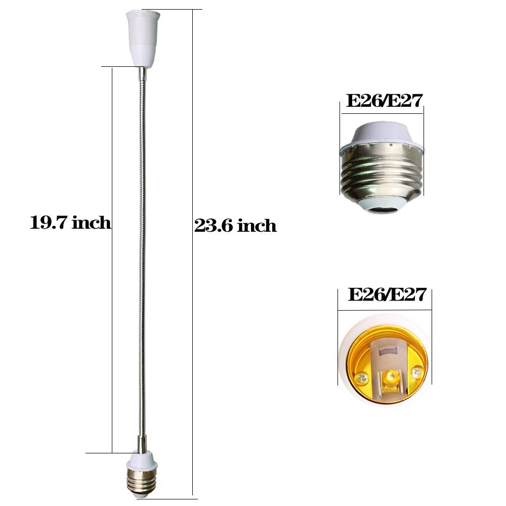 E26/e27 Light Socket Extender Adaptere26 To E26 Socket Extender 58cm/22.5 Inch E
