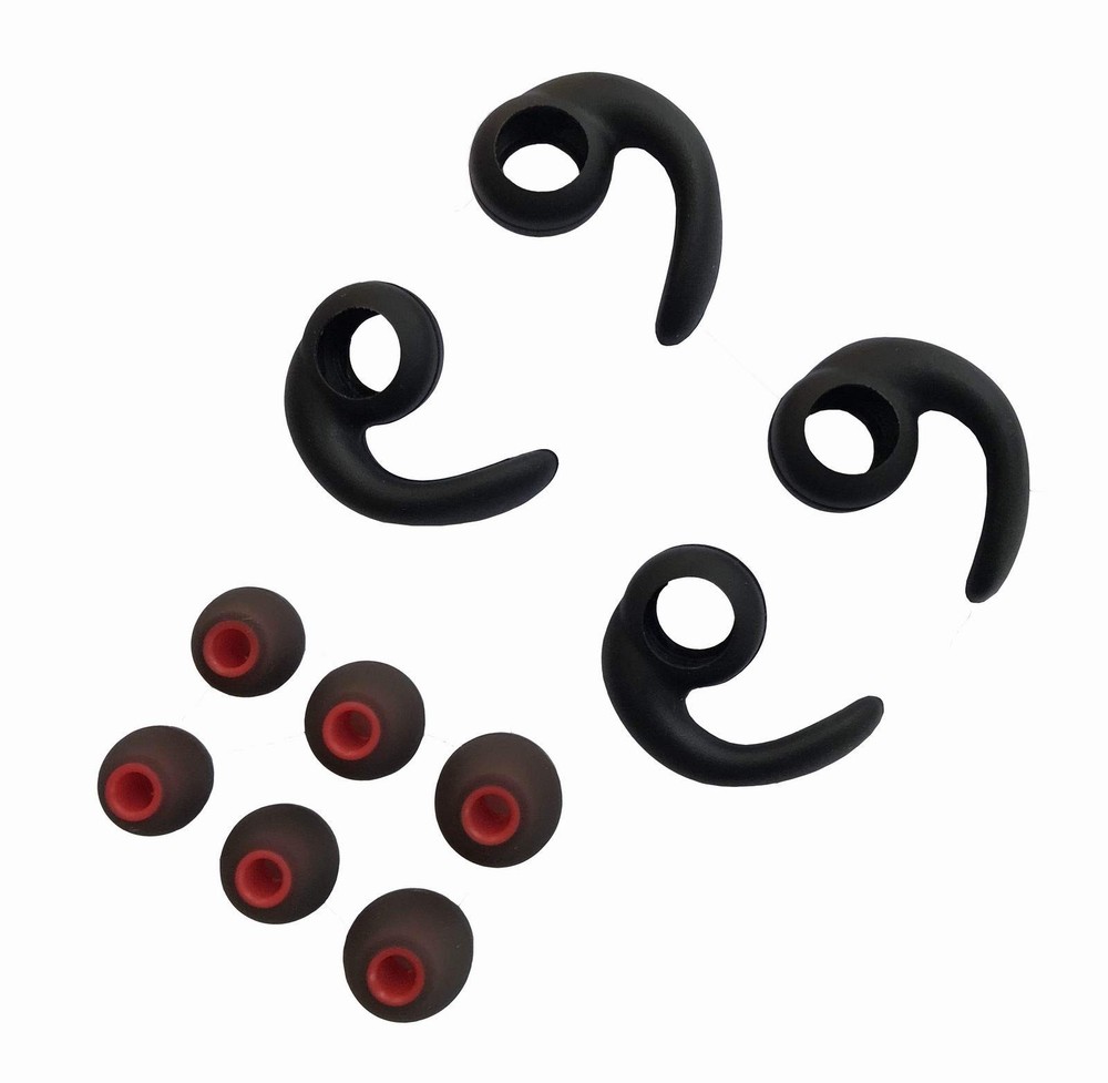 Earbuds Replacement Tips Soft Silicone Earbud 2 Black-Medium, 2Black-Medium