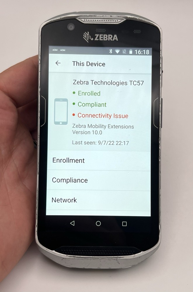 Zebra TC57HO Handheld Mobile Scanner mini Computer AS IS
