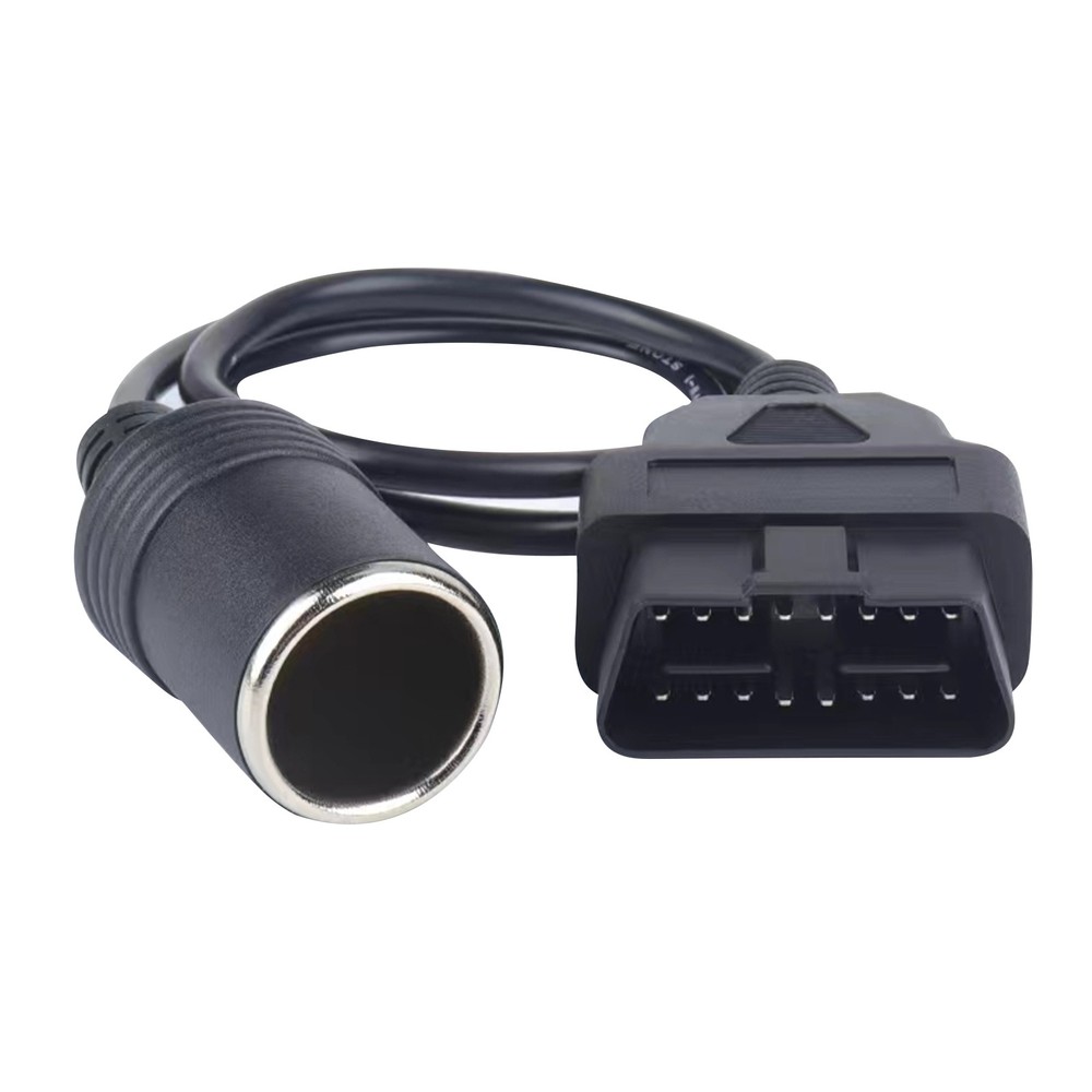 Universal ABS OBD2 Car Cigarette Lighter 16 Pin Socket Power 1 Way Adapter cc