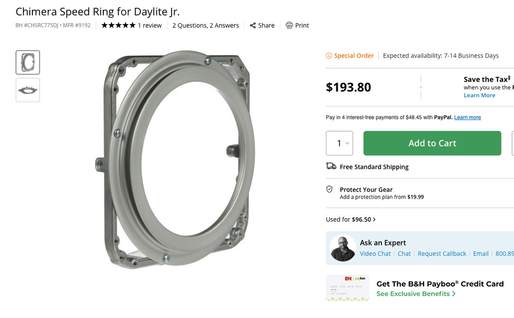 Chimera Softbox Daylite Junior SM + Speedring