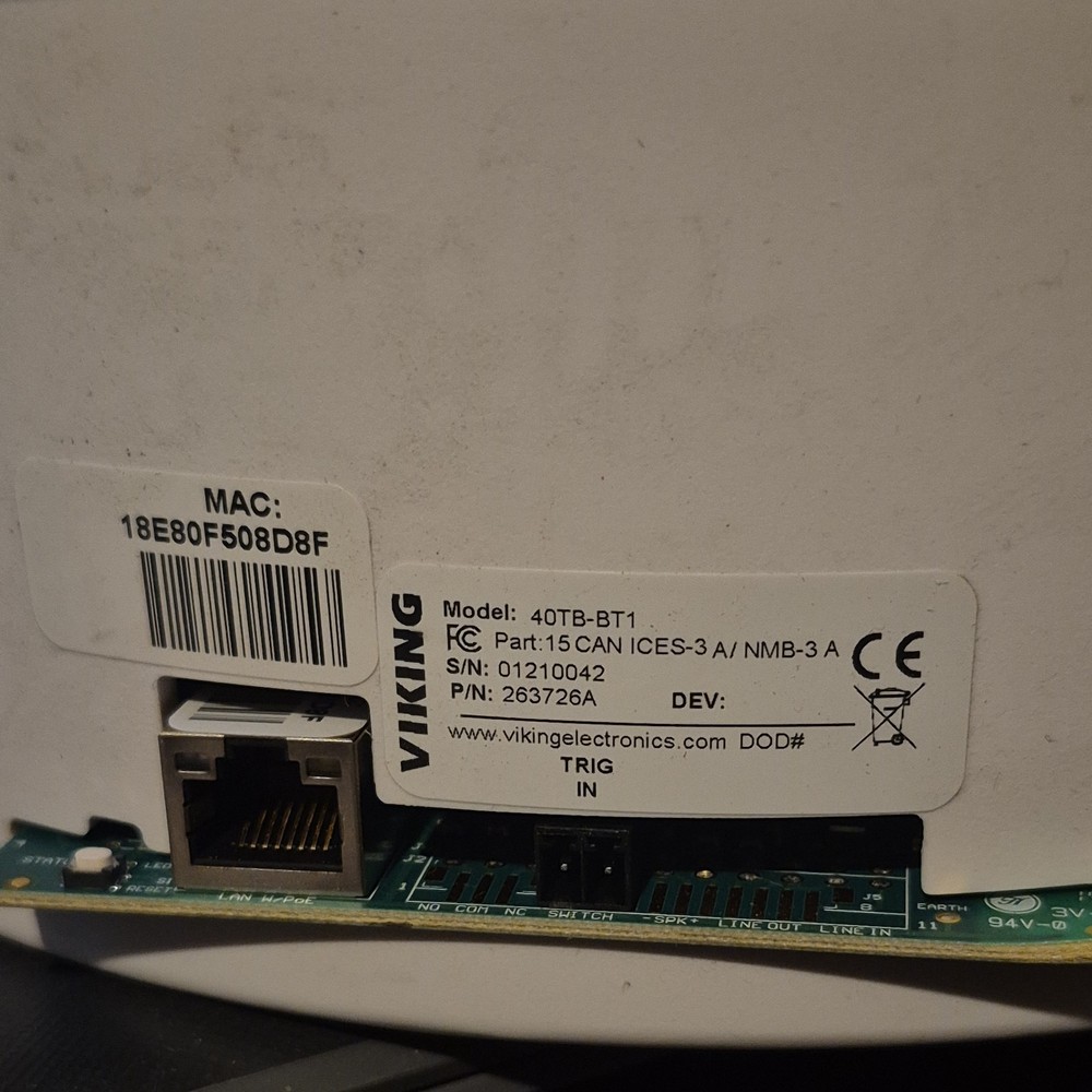 Viking 40TB-IP VoIP Talk-Back Ceiling/Wall Speaker