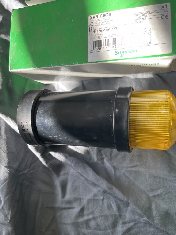 SCHNEIDER XVB C8G8 YELLOW STROBE UNIT HARMONY XVBC8G8 New