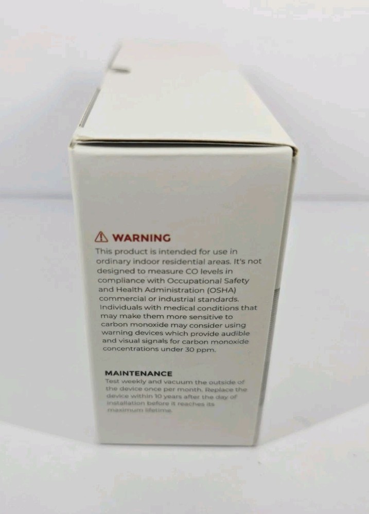 X-Sense Carbon Monoxide Detector, Replaceable Battery Powered CO Alarm Open Box
