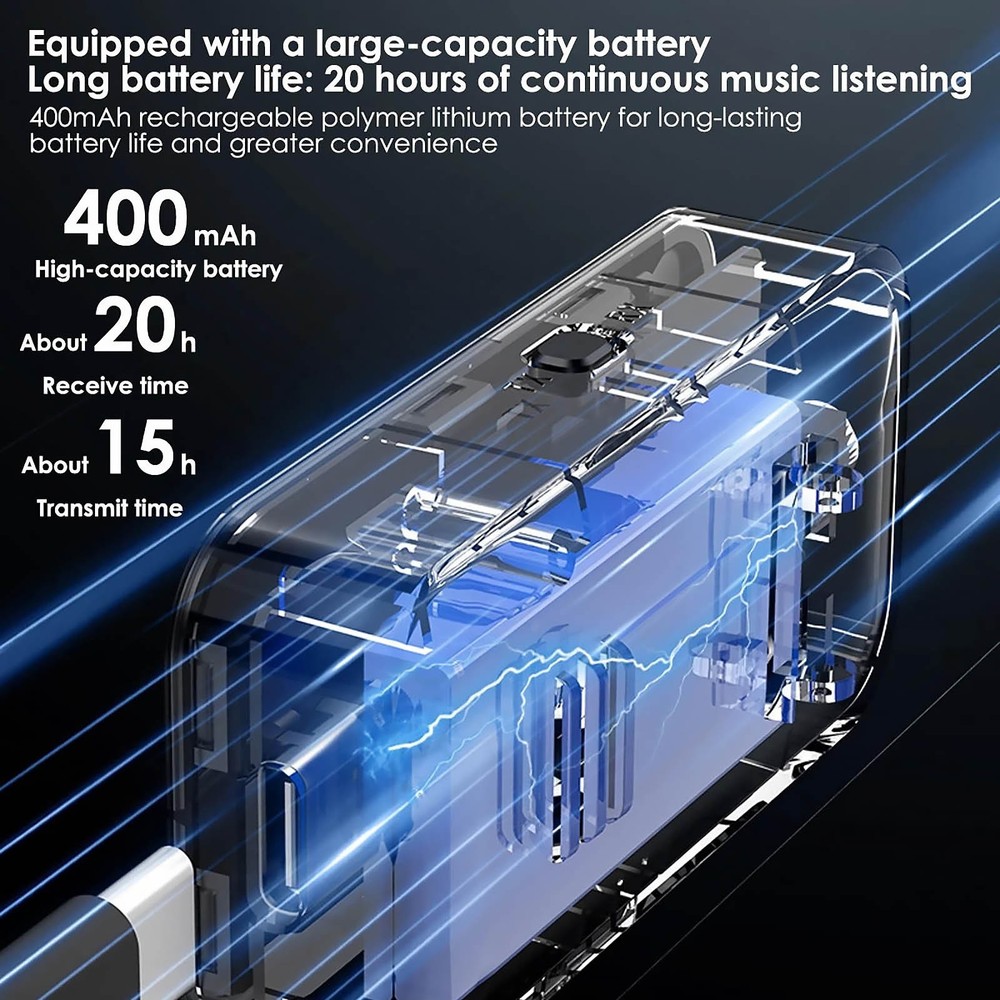 Bluetooth 5.4 Transmitter and Receiver with Digital Display 3.5mm Aux Adapter