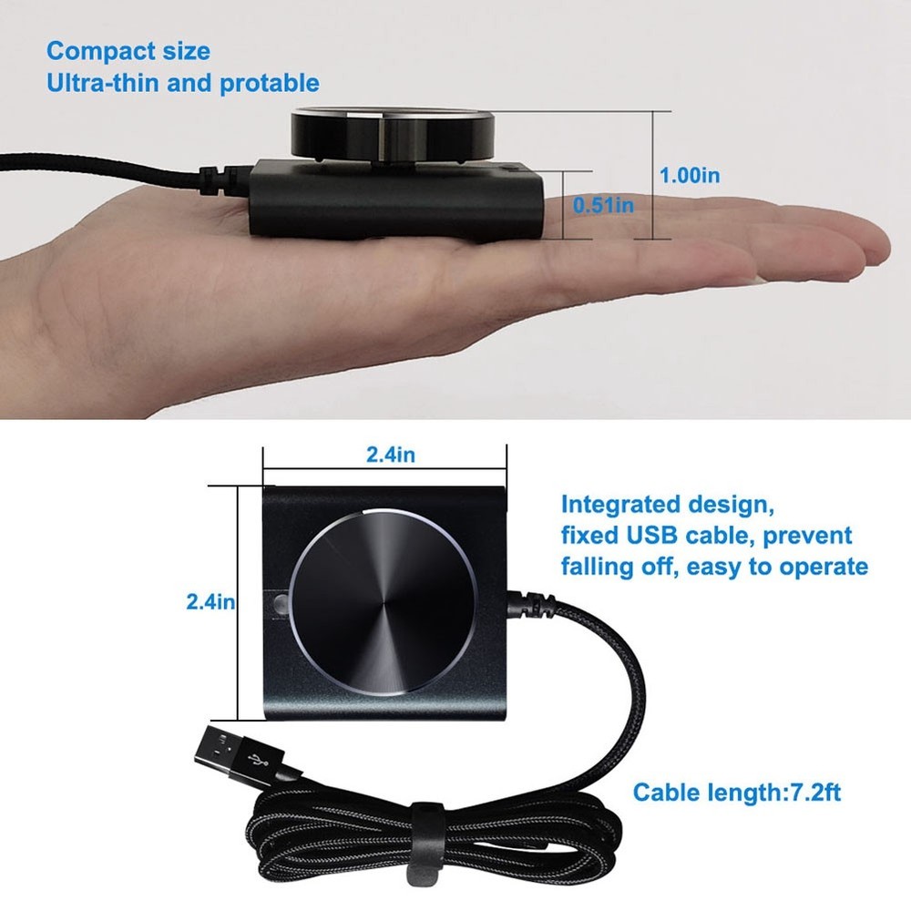 USB Volume Control Lossless PC Computer Speaker Volume Controller Knob7911