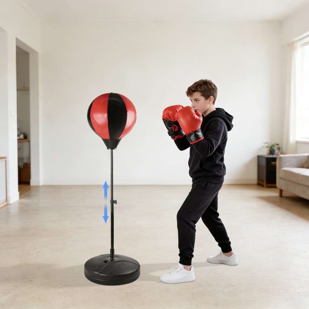 Punching Bag With Adjustable Height Stand Inflatable Boxing Punching Ball