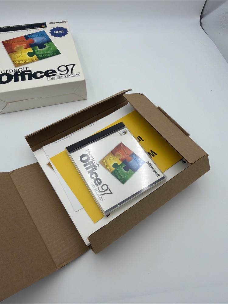 Microsoft Office 97 Standard Edition Complete Big Box CD-ROM Windows 95 NT